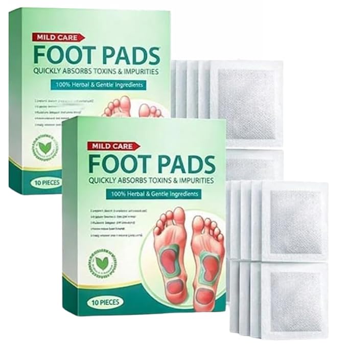 Foot patch | Pack of 2 | Herbal And Gentle Ingredient Detox Foot Pads | Natural Ingredients for Sleep Aid, Pain Relief, Toxin Removal with Bamboo Vinegar and Acupoint Micro-Massage Technology