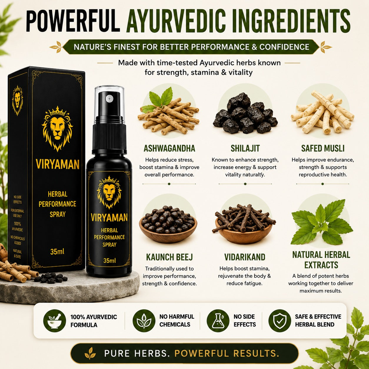 VIRYAMAN HERBAL PERFORMANCE SPRAY