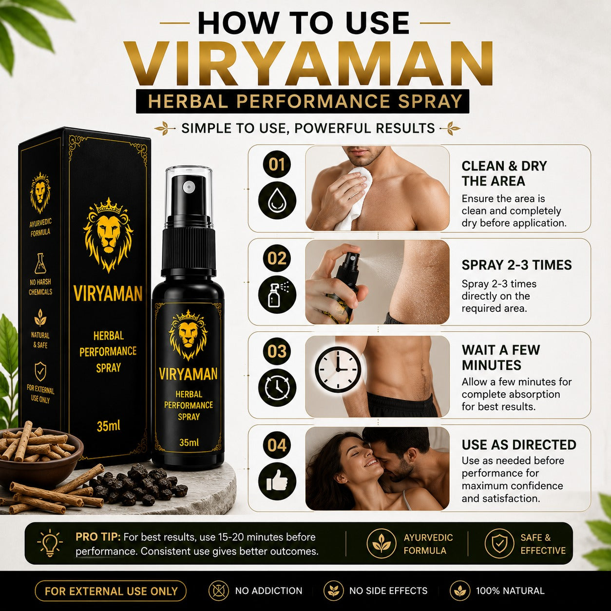 VIRYAMAN HERBAL PERFORMANCE SPRAY